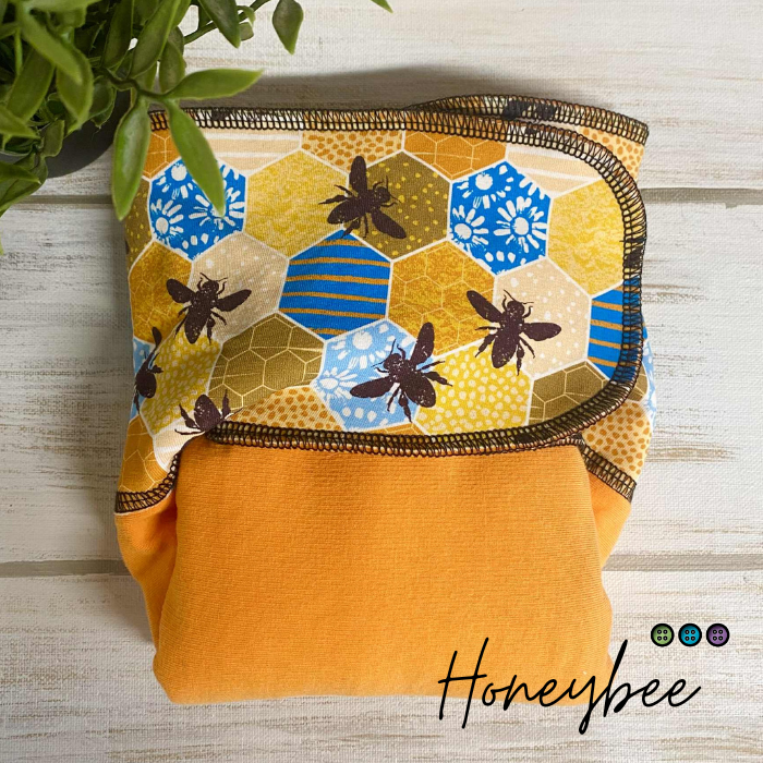ADÈLE | PRÉPLATE | Couche lavable pré-boostée pré-assemblée | Taille Medium - prêt à partir