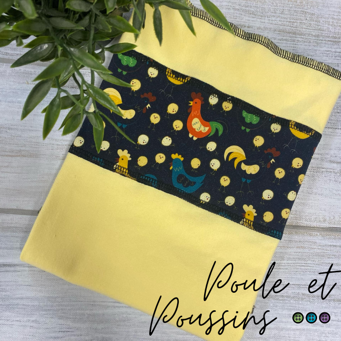 ARIGAFOUF ARIANE CARRÉE | Bambou/Coton | Couche plate bande à motif - prêt à partir