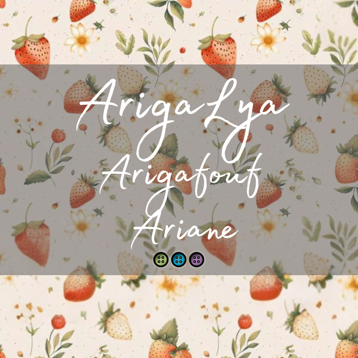 ARIGALYA | MOTIF JUIN FRAISES | ARIGAFOUF ARIANE | Bambou/Coton