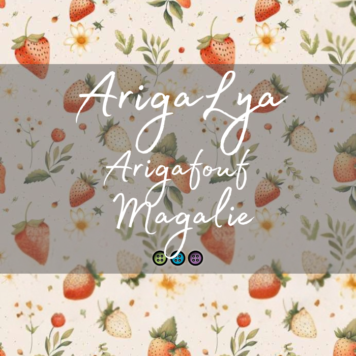 ARIGALYA | MOTIF JUIN FRAISES | ARIGAFOUF MAGALIE | Bambou/Chanvre