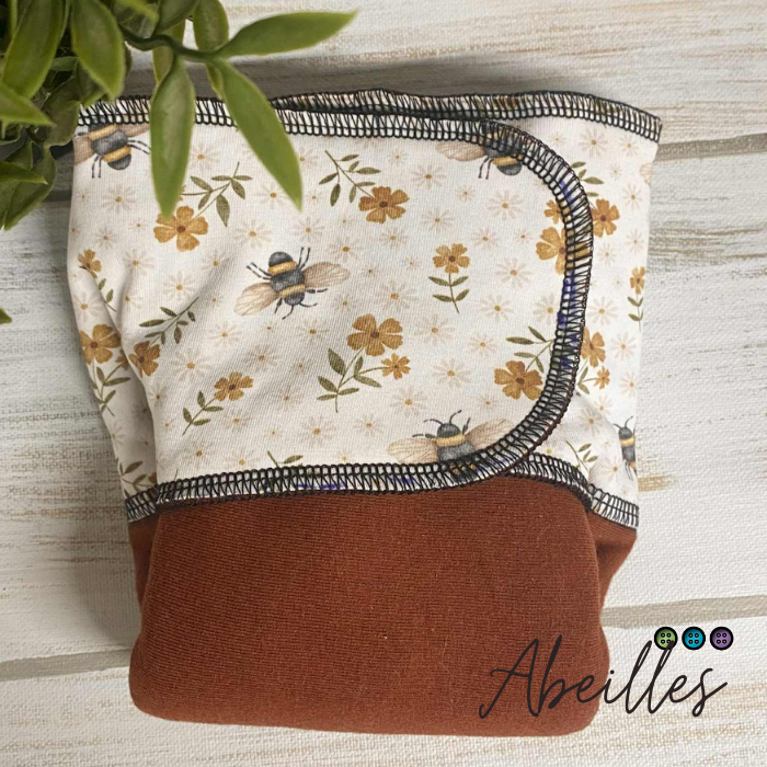 ADÈLE | PRÉPLATE | Couche lavable pré-boostée pré-assemblée | Taille Small
