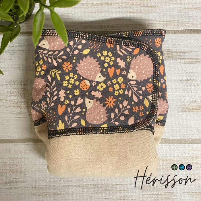 ADÈLE | PRÉPLATE | Couche lavable pré-boostée pré-assemblée | Taille Small