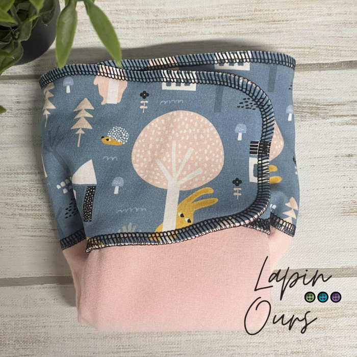 ADÈLE | PRÉPLATE | Couche lavable pré-boostée pré-assemblée | Taille Small