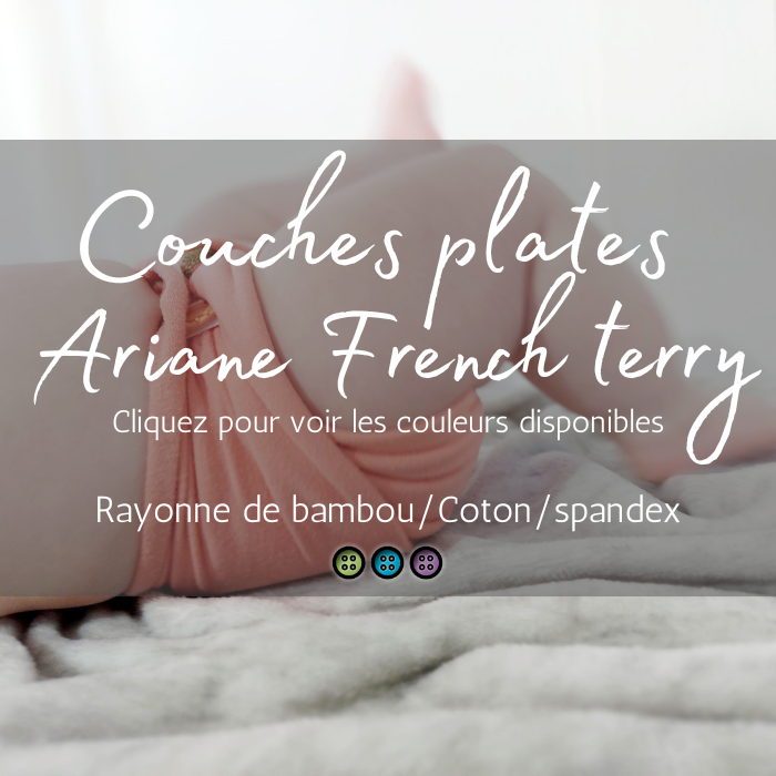 ARIANE CARRÉE FRENCH TERRY | Bambou/Coton | Couche plate en French terry