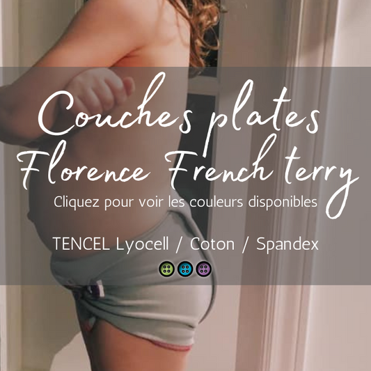 FLORENCE CARRÉE FRENCH TERRY | TENCEL Lyocell/Coton | Couche plate en French Terry