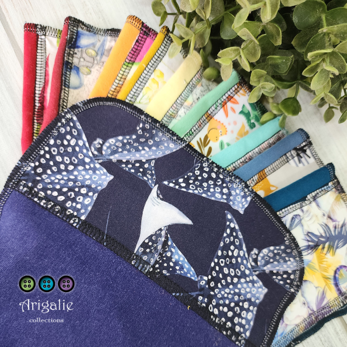 ARIGALYA | MOTIF AVRIL ESPACE | ARIGALINGETTES/MOUCHOIRS LAVABLES
