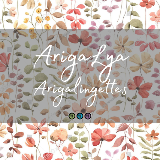 ARIGALYA | MOTIF MAI FLEURIS | ARIGALINGETTES/MOUCHOIRS LAVABLES