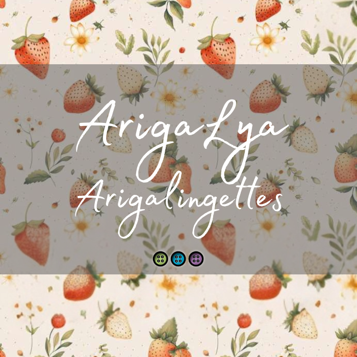 ARIGALYA | MOTIF JUIN FRAISES | ARIGALINGETTES/MOUCHOIRS LAVABLES
