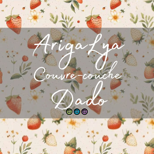 ARIGALYA | MOTIF JUIN FRAISES | COUVRE-COUCHE DADO