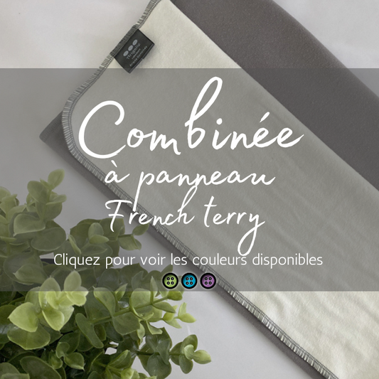 COMBINÉE À PANNEAU | Couche plate en French terry