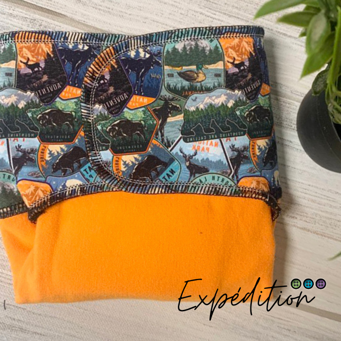 ADÈLE | PRÉPLATE | Couche lavable pré-boostée pré-assemblée | Taille Small