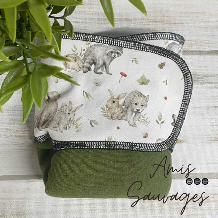 ADÈLE | PRÉPLATE | Couche lavable pré-boostée pré-assemblée | Taille Small