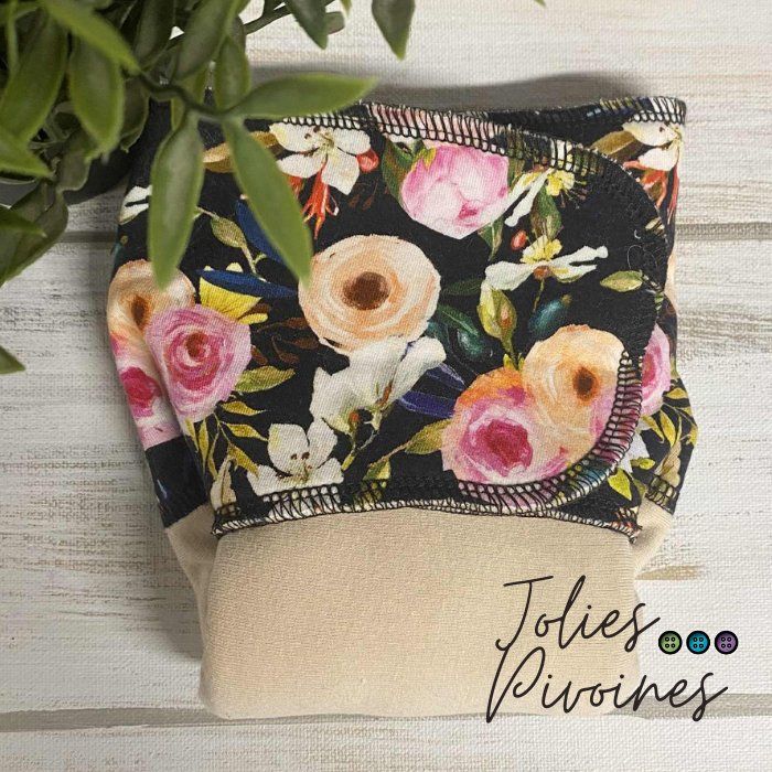 ADÈLE | PRÉPLATE | Couche lavable pré-boostée pré-assemblée | Taille Small