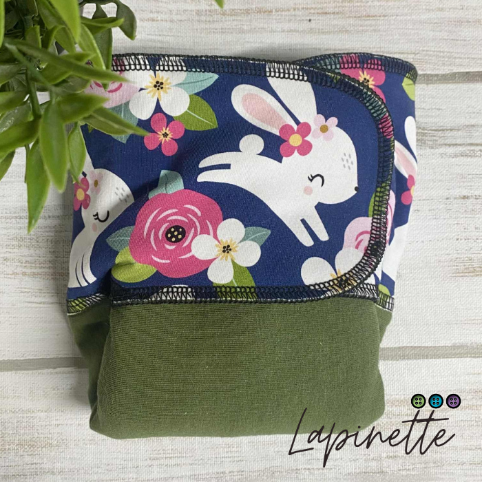 ADÈLE | PRÉPLATE | Couche lavable pré-boostée pré-assemblée | Taille Small