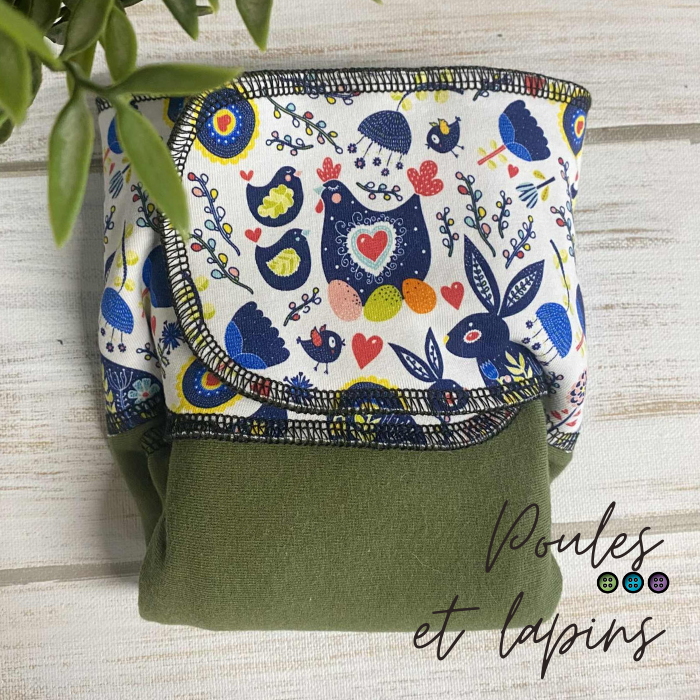 ADÈLE | PRÉPLATE | Couche lavable pré-boostée pré-assemblée | Taille Small