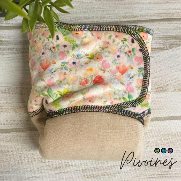 ADÈLE | PRÉPLATE | Couche lavable pré-boostée pré-assemblée | Taille Small